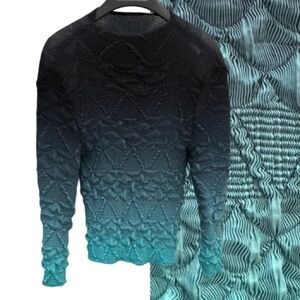 Vanite Couture OS Blue Stretch Ombré Top